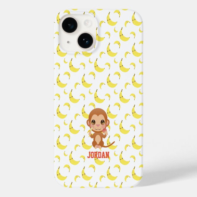 Coques Case-Mate iPhone Banana Baby Monkey Joyeux anniversaire (Verso)