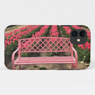 Case-Mate iPhone Case Banc rose avec tulipes roses