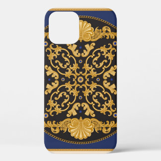 Case-Mate iPhone Case Bandana Print : Black Blue Gold.