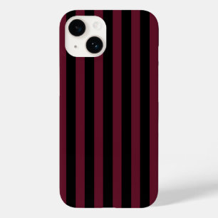 Coque Pour iPhone 14 Bande bordeaux et noire