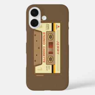 Coques iPhone 16 Bande de la cassette rétroactive personnalisée
