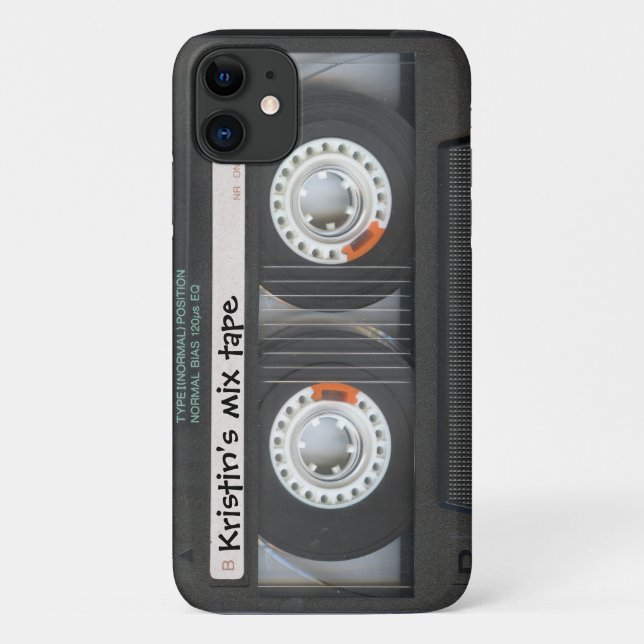 Coques Case-Mate iPhone Bande de mélange de cassettes personnalisable (Dos)