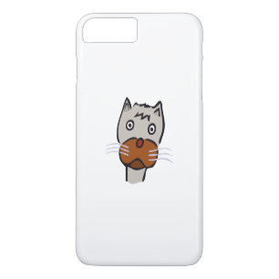Coque iPhone 7 Plus Bande dessinée triste de chat