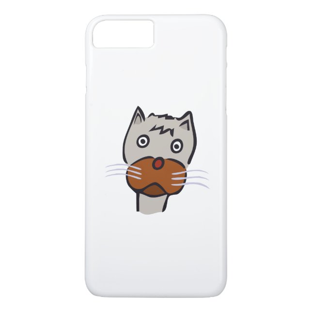 Coques Case-Mate iPhone Bande dessinée triste de chat (Dos)