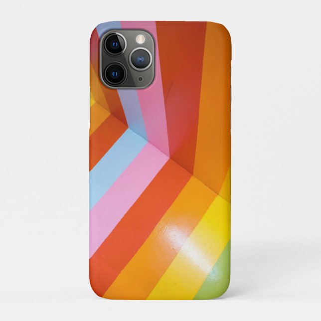 Coques Case-Mate iPhone Bande géométrique arc-en-ciel moderne (Dos)