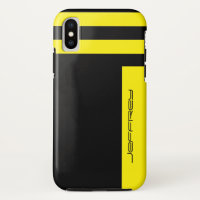 Bande jaune et noire Minimaliste Nom simple Tough