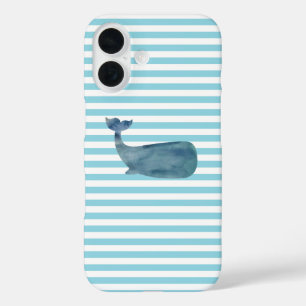Coques iPhone 16 Bande nautique de baleine