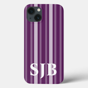 Etui iPhone Case-Mate Bande victorienne violette avec monogramme
