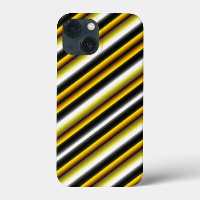 Coques Case-Mate iPhone Bandes arc-en-ciel blanc jaune (Verso)