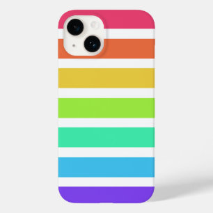 Coque Pour iPhone 14 Bandes arc-en-ciel brillantes Coque-coque iphone M