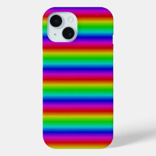 Coque Pour iPhone 15 Bandes arc-en-ciel - Motif