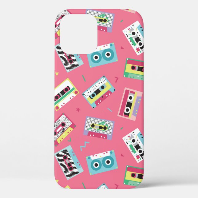 Coques Case-Mate iPhone Bandes audio rétro : Style des années 80. (Verso)