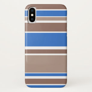Case-Mate iPhone Case Bandes Brown et bleues