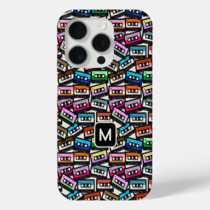 Coque iPhone 15 Pro Bandes cascade monographique rétro personnalisées