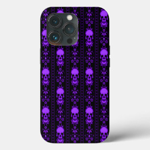 Case-Mate iPhone Case Bandes crâniennes noires et violettes