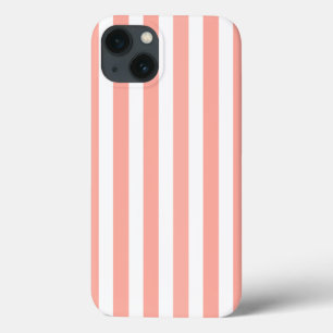 Case-Mate iPhone Case Bandes de bonbons corail et blanc Coque-Mate iPhon