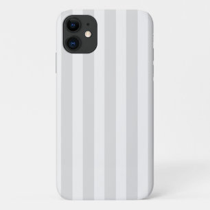 Case-Mate iPhone Case Bandes de bonbons gris clair et blanc