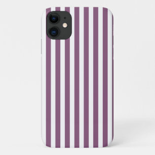 Case-Mate iPhone Case Bandes de bonbons mauves et blanches