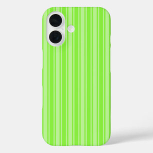 Coques iPhone 16 Bandes de bonbons vert citron
