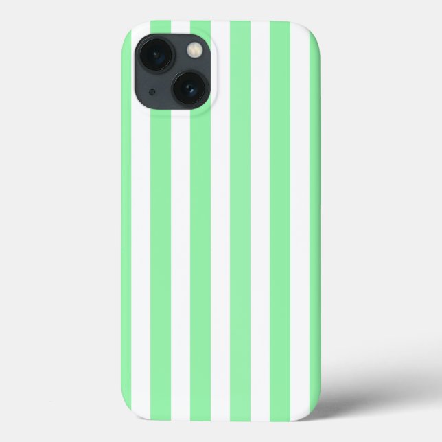 Coques Case-Mate iPhone Bandes de bonbons vert et blanc Coque-Mate iPhone  (Verso)