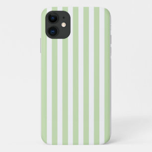 Case-Mate iPhone Case Bandes de bonbons vert pâle et blanc