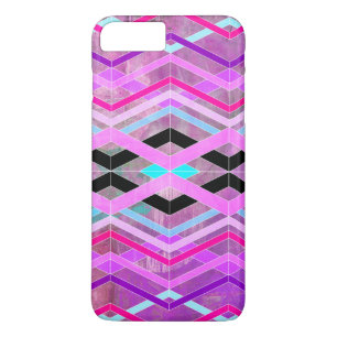 Case-Mate iPhone Case Bandes de croisement géométriques violettes roses 