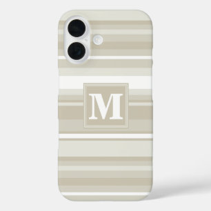 Coques iPhone 16 Bandes de grès monogramme