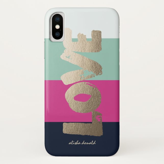 Coques Case-Mate iPhone Bandes de luxe personnalisées (Dos)