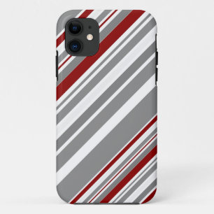 Etui iPhone Case-Mate Bandes diagonales rouges et grises
