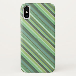 Coques Pour iPhone Bandes diagonales vert olive