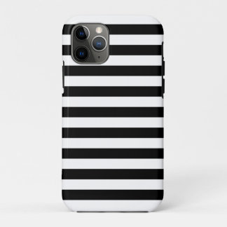 Coque iPhone 11 Pro Bandes noires et blanches