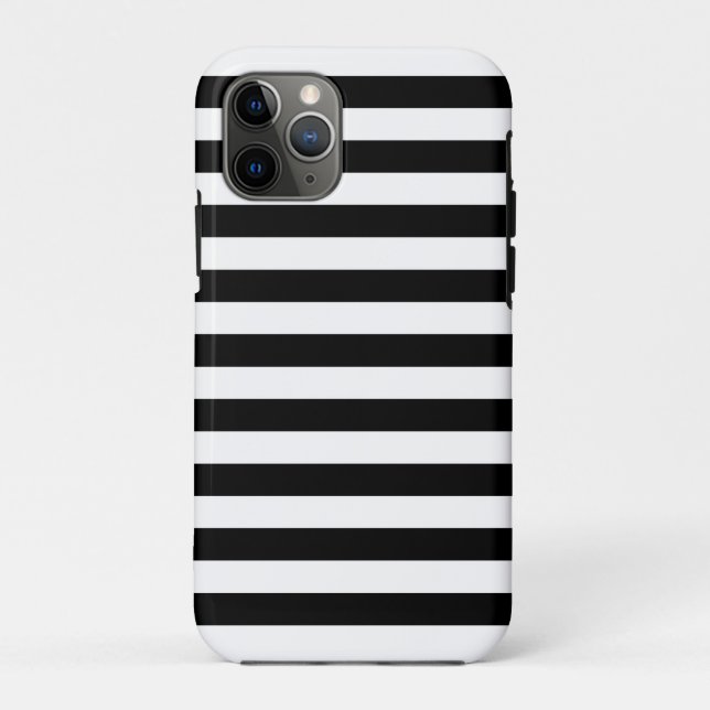 Coques Case-Mate iPhone Bandes noires et blanches (Dos)