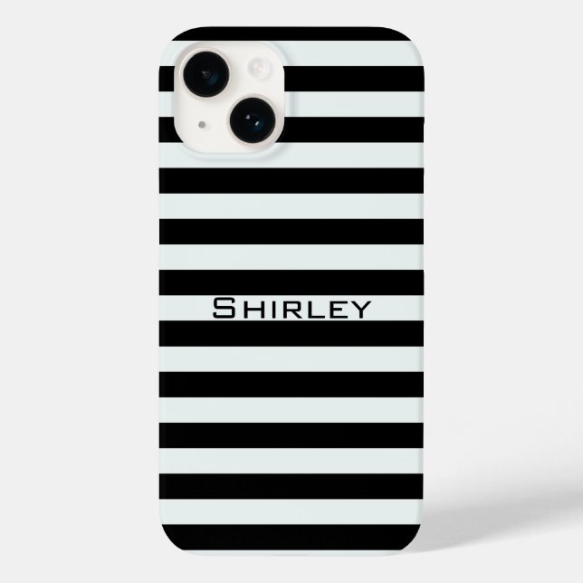 Coques Case-Mate iPhone Bandes noires et blanches de Shirley Taylor (Verso)