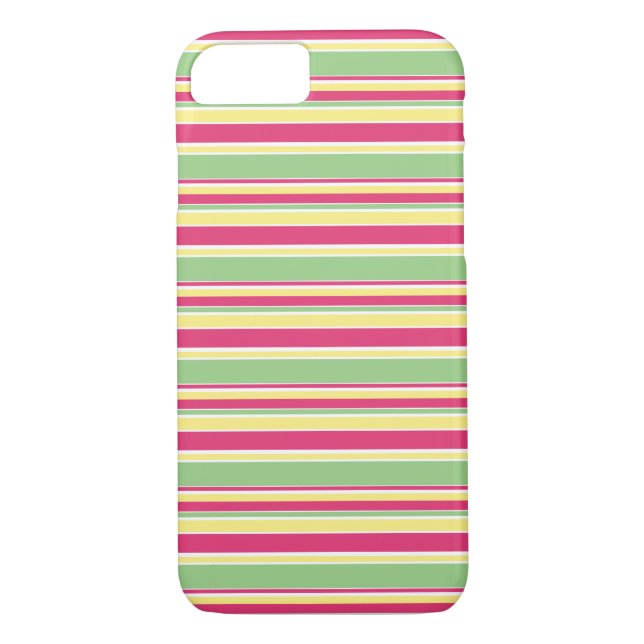 Coques Case-Mate iPhone Bandes roses, vertes et jaunes (Dos)