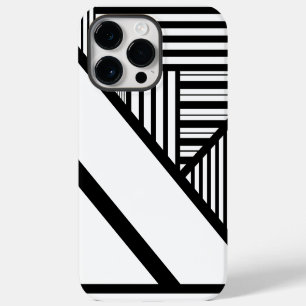 Coque Pour Pour iPhone 14 Pro Max Bandes triangulaires en noir et blanc