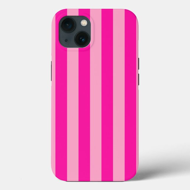 Coques Case-Mate iPhone Bandes verticales rose chaud (Verso)