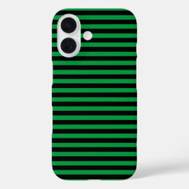 Coques iPhone 16 Bandes verticales vertes et noires