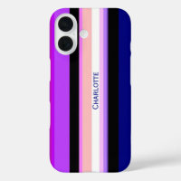 Bandes verticales violettes multicolores