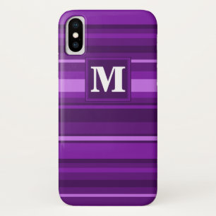 Etui iPhone Case-Mate Bandes violettes monogrammes