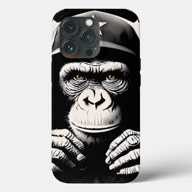 Coques Case-Mate iPhone Banksy DJ Monkey Gorilla Chimp (Verso)