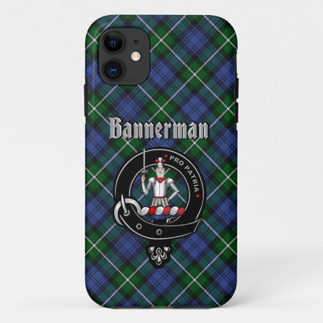 Coques Case-Mate iPhone Bannerman Clan Badge & Tartan Phone Case (Dos)