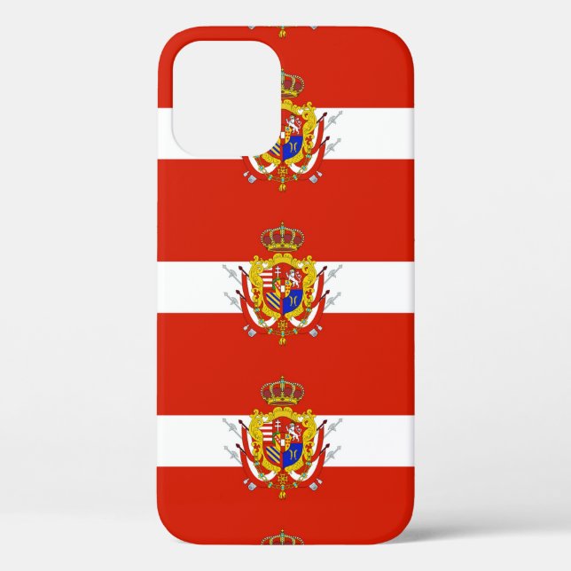 Coques Case-Mate iPhone Bannière rouge blanc Grand-Duché de Toscane (Verso)
