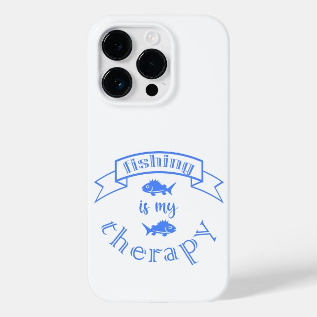Coques Case-Mate iPhone Bannière ruban La pêche est ma thérapie (Verso)