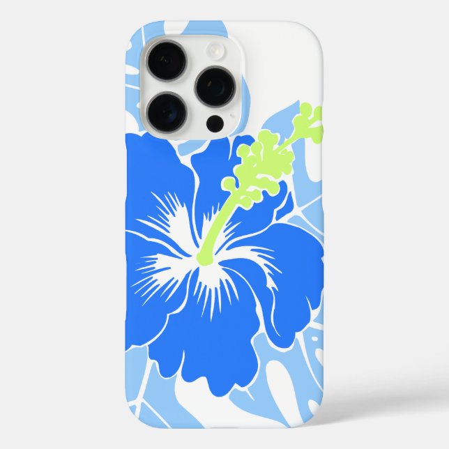 Coques Case-Mate iPhone Banzai Beach Hawaii Hibiscus bleu (Verso)