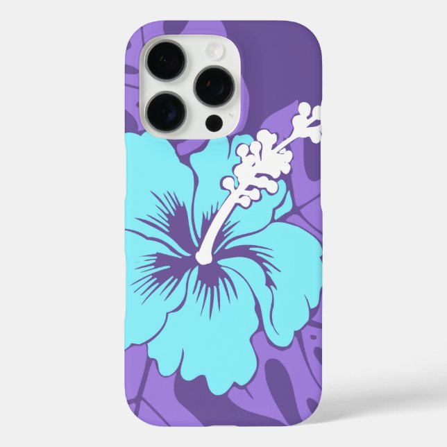 Coques Case-Mate iPhone Banzai Beach Hibiscus hawaïen violet (Verso)