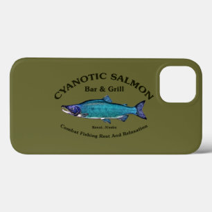 Etui iPhone 13 Bar et Grill Saumon Cyanotique