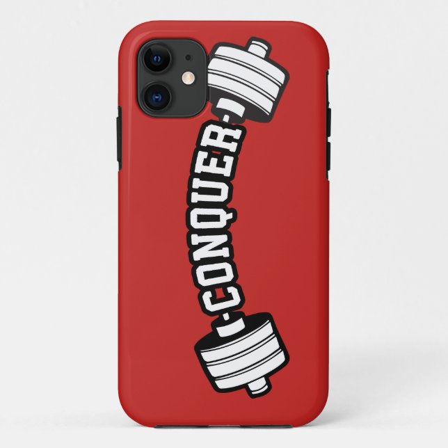 Coques Case-Mate iPhone Barbell, CONQUER - Gymnase d'haltérophilie (Dos)