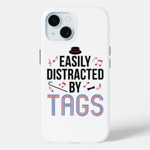 Coque Pour iPhone 15 Barbershop Quartet facilement distrait par des éti