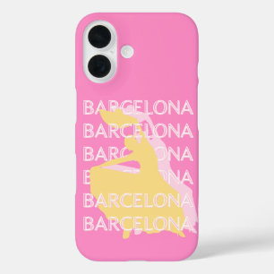 Coques iPhone 16 Barcelone Art Voyage, Espagne, Art Voyage, Rose