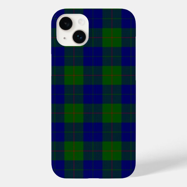 Coques Case-Mate iPhone Barclay tartan bleu vert plaid (Verso)